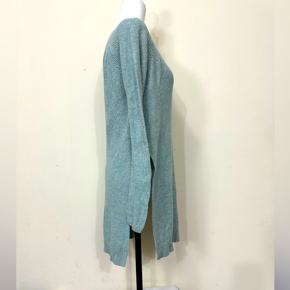 NEW Anthropologie Moth Soft Green Crew Neckline Sweater Pullover Dress Tunic S/M - Picture 8 of 16